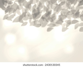 Background with tree shadows on the wall