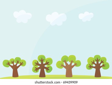 Background with trees