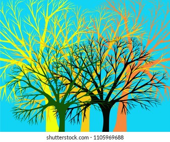 Background trees bright
