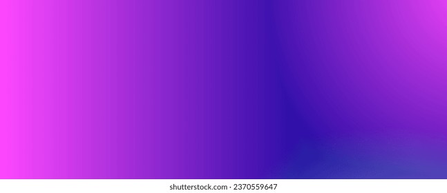Hintergrund mit trendigem Farbverlauf und Rauschen. Violett- und rosafarbene Farben. Glas aus Objektiven, Overlay-Textur. Vektorbanner mit Staub und glattem Farbübergang.