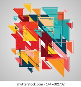 background triangel abstract fun full color