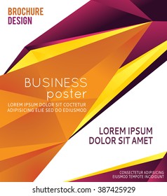 Background triangle concept design for brochure or flyer, abstract vector illustration