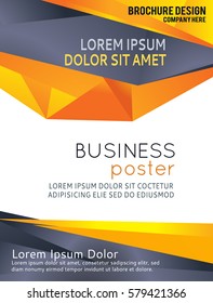 Background triangle concept design for brochure or flyer, abstract vector illustration