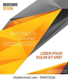 Background triangle concept design for brochure or flyer, abstract vector illustration