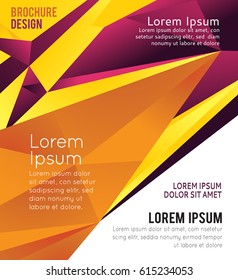 Background triangle concept design for brochure or flyer, abstract vector illustration