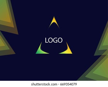 Background with with triangle focus for signs or logo