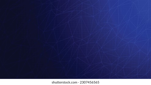 Fondo del patrón geométrico azul oscuro del triángulo brillante. Concepto de fondo de alta tecnología.