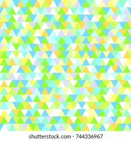 Background. Triangle pattern. Seamless multicolored texture. Abstract geometric wallpaper of the surface. Print for polygraphy, t-shirts and textiles. Doodle for design. Ecological pastel colors