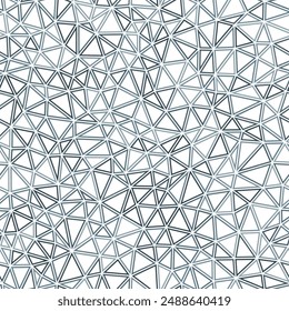 Background with triangle pattern. Small triangle size. Mono tone style. Geometric shapes outlined. Repeatable pattern. Slate tones. Classy vector tiles. Seamless vector illustration.