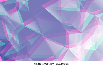 background with triangles in bright colors. transparent background. Vector illustration