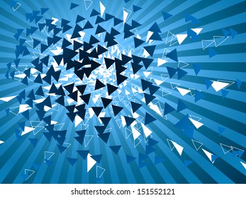 background triangles explosion