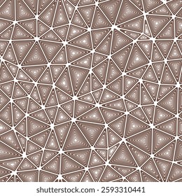 Background with triangles pattern. Multiple repeated inner triangles. Medium shape size. One tone colored style. Seamless pattern. Classy vector tiles. Vibrant vector illustration.