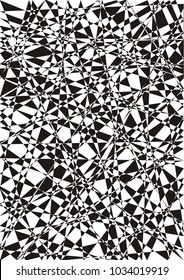 Background of triangles and straight lines. Vector illustration, background. Black and white