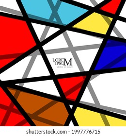 Background from triangles. Straight lines. Vector illustration