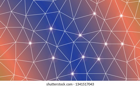 Background in triangles style. Decorative design For interior wallpaper, smart design, fashion print. Vector illustration. Creative gradient color