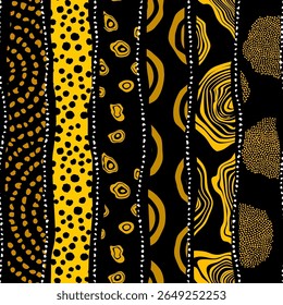 Antecedentes do padrão de cultura étnica tribal. Padrão de vetor contínuo no estilo patchwork com base em ornamentos de estilo étnico afro