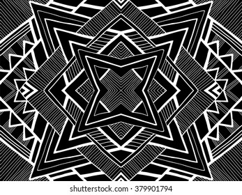 Background tribal ornament. Simple ethnic aztec style. Vector abstract texture can be used for web design, wallpapers, textile, printed products and other.
