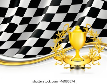 Background with a Trophy, mesh