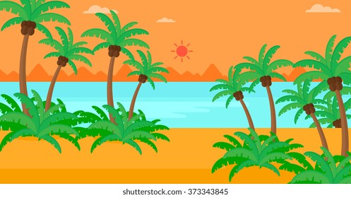 El entorno de la playa tropical y del mar.