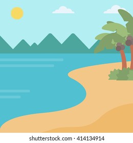 Background of tropical beach and sea.