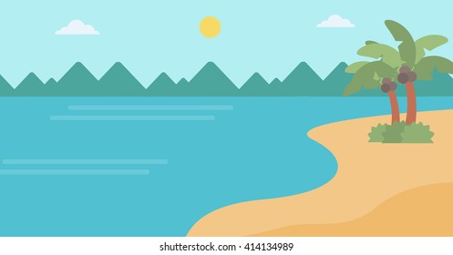 Background of tropical beach and sea.