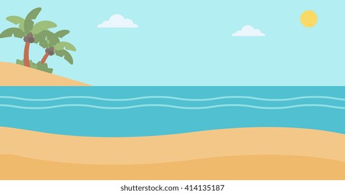 Background of tropical beach and sea.