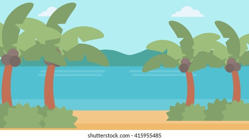 Background of tropical beach and sea.