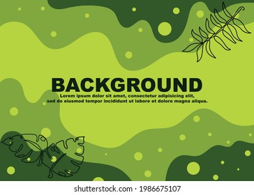 Background tropical botanical and flower, vector illustration. banner illustration, pastel color, memphis