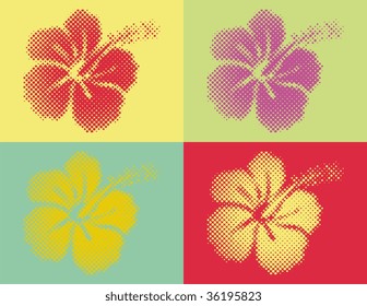 background with tropical flowers in vector format