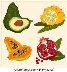 background tropical fruit