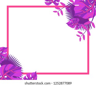 
background tropical leaves plastic pink, flower frame monstera ufo green, invitation card monstera proton purple 