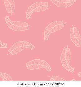 Background of tropical leaves. Tropical seamless pattern with leaves.