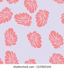 Background of tropical leaves. Tropical seamless pattern with leaves.