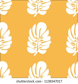 Background of tropical leaves. Tropical seamless pattern with leaves.