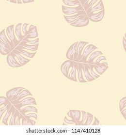 Background of tropical leaves. Tropical seamless pattern with leaves.