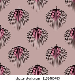 Background of tropical leaves. Tropical seamless pattern with leaves.
