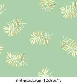 Background of tropical leaves. Tropical seamless pattern with leaves.