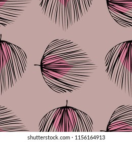 Background of tropical leaves. Tropical seamless pattern with leaves.