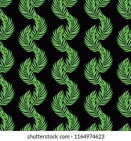 Background of tropical leaves. Tropical seamless pattern with leaves.