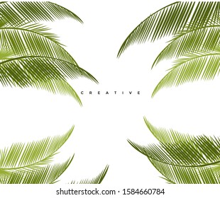 Background Tropical Leaves Vector Wallpaper