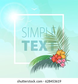 background with tropical plants