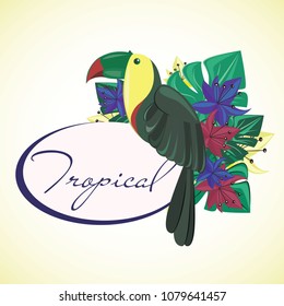 background in a tropical style