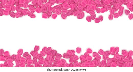 Background of tulip petals. March 8. Valentine's Day. Romantic frame template for your design. Vector illustration. EPS 10