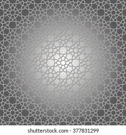 Background with Turkish  flower  pattern. Background for business card,  presentation, card, flyer and brochure. Gray Light Background geometric round pattern. Vector illustration