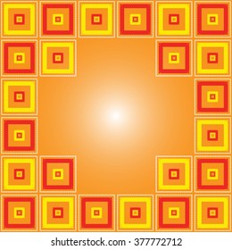 Background with Turkish pattern. Background for greeting card, presentation, card, flyer and brochure. Yellow Light Background geometric line pattern. Vector illustration