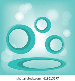 Background of turquoise decorative graphic elements abstract art creative modern vector. Element for design