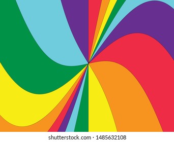 Background of twisted colors shape in transgender rainbow colors. 
