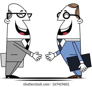 Background with two old businessman. eps10