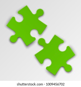 Background two piece puzzle pattern. Abstrect picture. Simple 2 piece puzzle wallpaper template. Vector banner presentation picture.