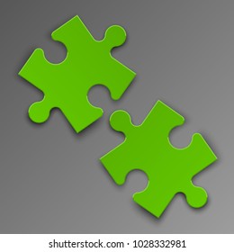 Background two piece puzzle pattern. Abstrect picture. Simple 2 piece puzzle wallpaper template. Vector banner presentation picture.
